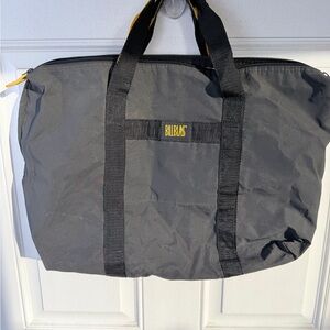 Bill Blass Black Duffel Bag with Yellow Accents